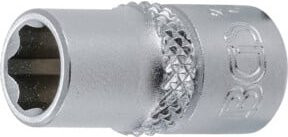 BGS Super Lock Steckschlüssel-Einsatz aus Chrom-Vanadium mit 1/4 Zoll Antrieb und 7 mm Schlüsselweite in Silber - Bild 1