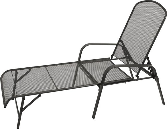 DEGAMO Gartenliege CLASSIC aus Stahl mit Streckmetall in Anthrazit