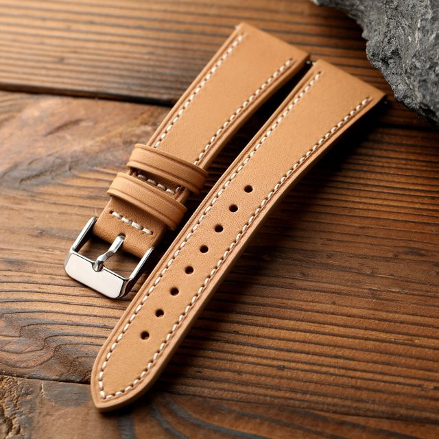 Raystray Uhrenarmband Rindsleder, Vintage, Herren, hellbraun/grau - Bild 1