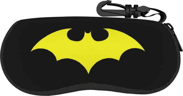 Bandai Brillenetui, Gelb, Schwarz, mit Fledermaus-Logo - Bild 1