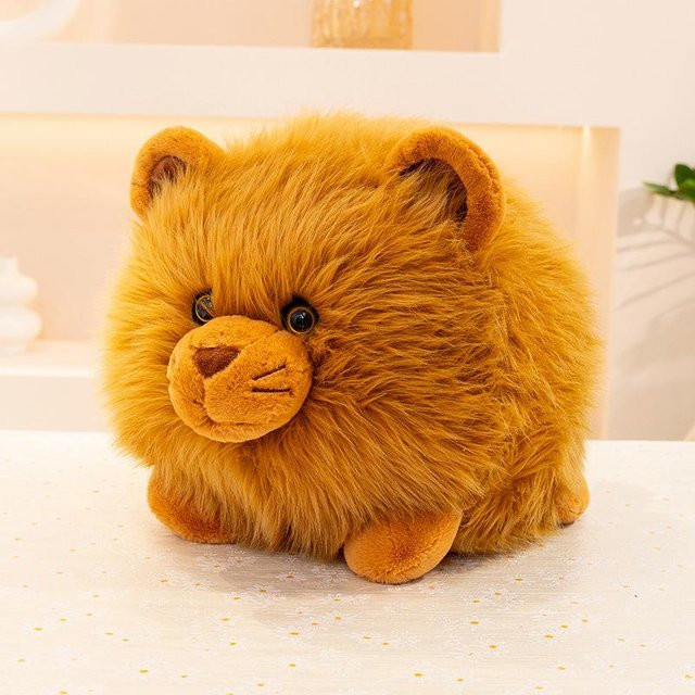 Löwenpuppenanhänger Plüschtier, Löwenkopfpuppe, orange, 35cm - Bild 1