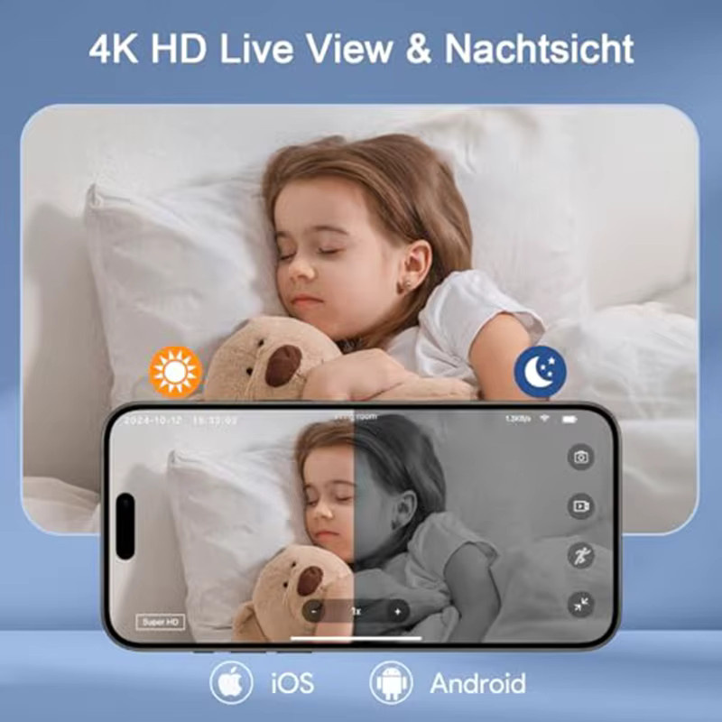 OnePlus Mini-Kamera Schwarz mit Nachtsicht, Bewegungserkennung und magnetischer Halterung für deine Heimsicherheit - Bild 4