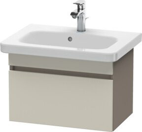 Duravit Waschtischunterschrank Com DuraStyle in Taupe und Basalt matt mit 1 Auszug, B: 58 cm, T: 36,8 cm, H: 39,8 cm - Bild 1