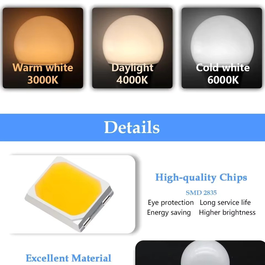 A60 LED-Lampe mit Lichtsensor, E27, 10 W, Weiß, Cool White - Bild 2
