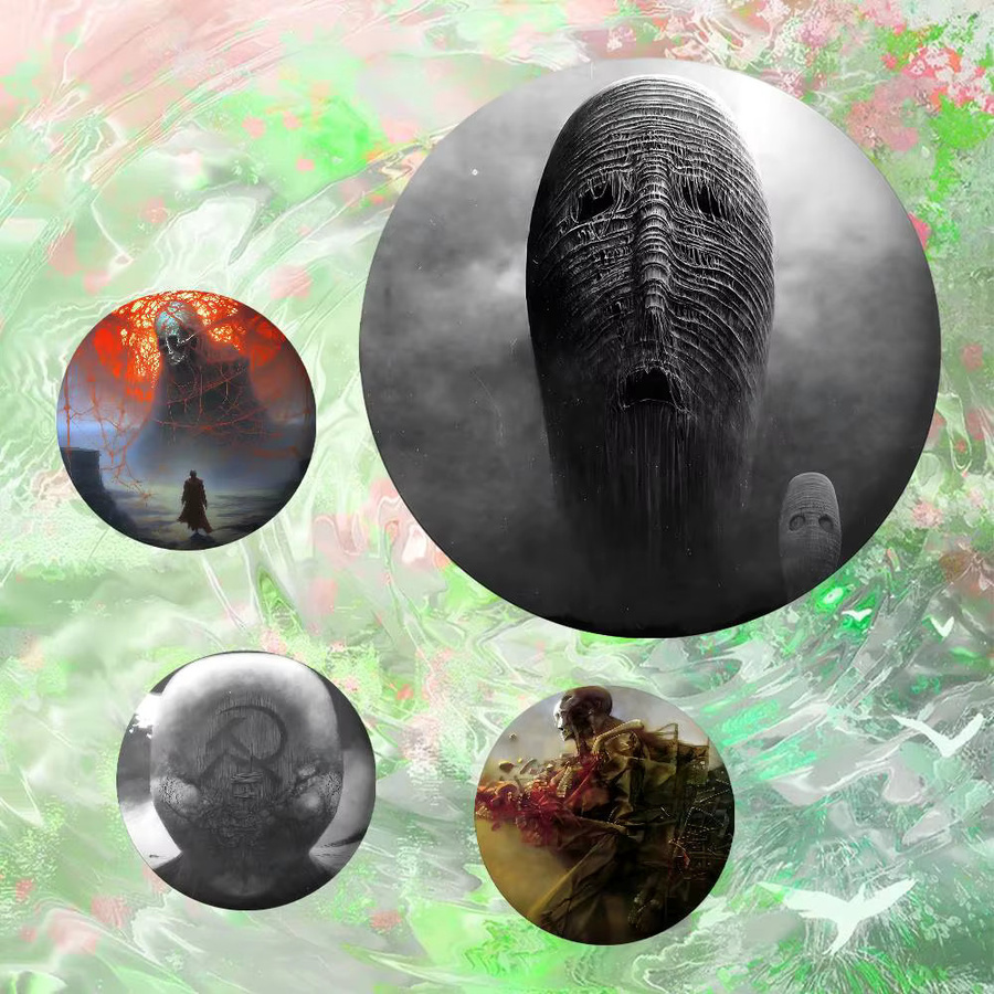 Z-Zdzislaw B-Beksinski Brosche, Ornamentnadel, rund - Bild 5