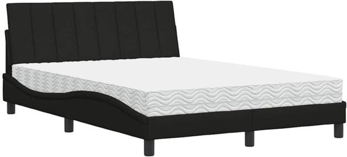 Polsterbett Hanko mit Matratze von vidaxl in Schwarz, B/T: 140 x 190 cm - Bild 1