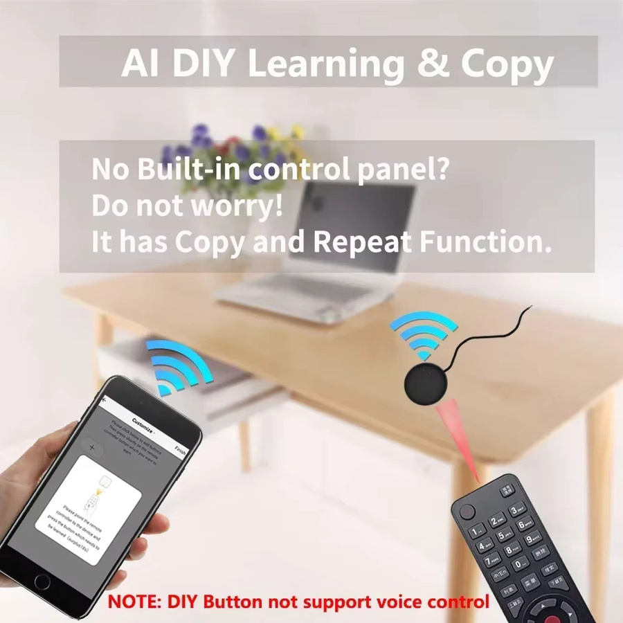 Tuya Smart IR Fernbedienung mit WiFi für Smart Life App, kompatibel mit Alexa und Google Home, Schwarz - Bild 4