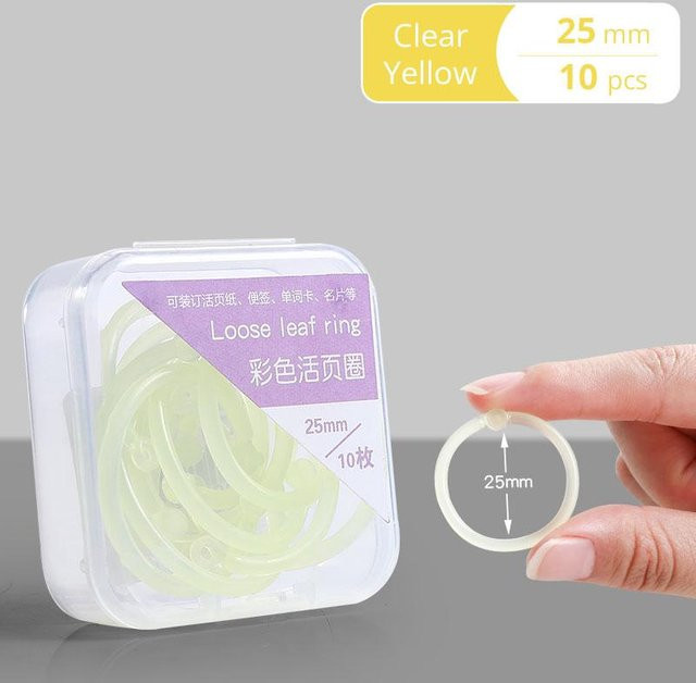 Yiran Furniture Bunte Transparente Kunststoff Binderinge für Loseblattpapier und Dokumente - Bild 1
