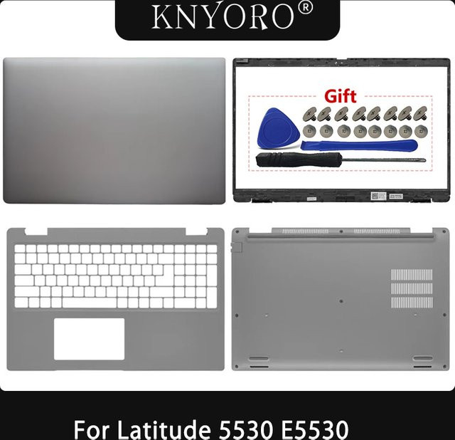 KNYORO Ersatzgehäuse Set für Latitude 5530 E5530 bestehend aus LCD Rückseite, Frontlünette, Oberseite, Palmrest und Unterseite - Bild 1