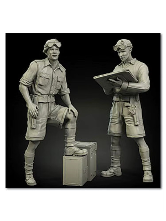 BAANFU Britischer Soldat, Harzfiguren-Montagemodellbausätze, Maßstab 1:35, 2-teiliges Set - Bild 2