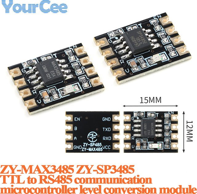 ZY-MAX3485 ZY-SP3485 TTL zu RS485 Konverter-Modul Mikrocontroller-Pegelwandler-Platine in Schwarz - Bild 1