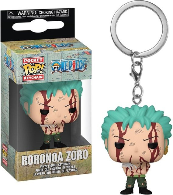 Funko One Piece Roronoa Zoro, Taschen-Schlüsselanhänger, Actionfigur, Vinylpuppen - Bild 1