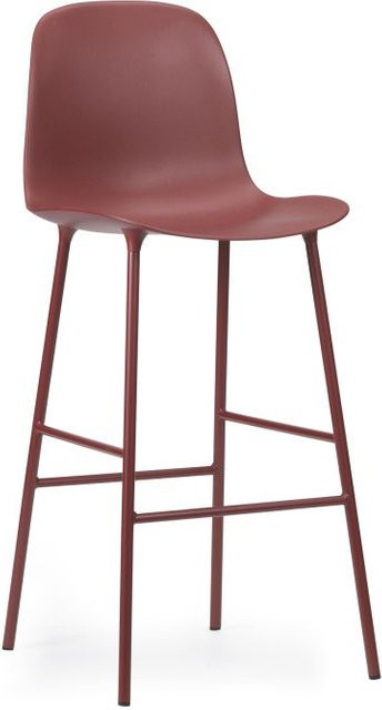 Normann Copenhagen Form Barstuhl aus Stahl in Rot - Bild 1
