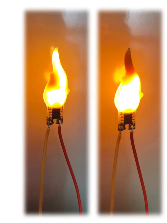 KISUFU LED-Flammen-Filament-Kerzen mit warmweißem Licht 2200K, Orange, USB und Batteriekasten, Vintage Edison-Glühbirnen-Zubehör für Party und Deko - Bild 5
