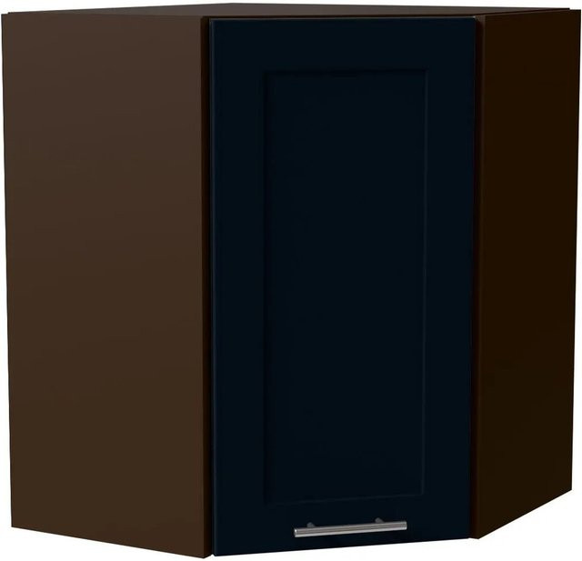 Eckhängeschrank Oslo W10 von Feldmann-Wohnen in Lava und Indigo Matt, B/T/H: 60 x 60 x 72 cm - Bild 1