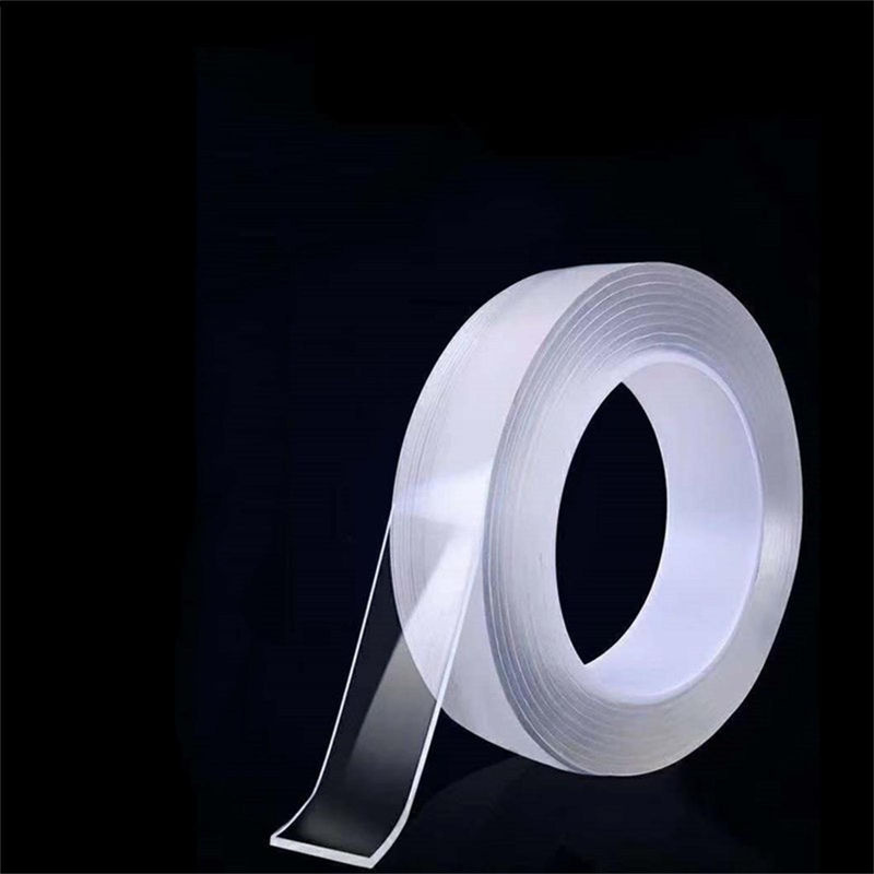 TOMTOP JMS Doppelseitiges Klebeband zur Wandmontage, wiederverwendbar und entfernbar, transparent, 5 m - Bild 2