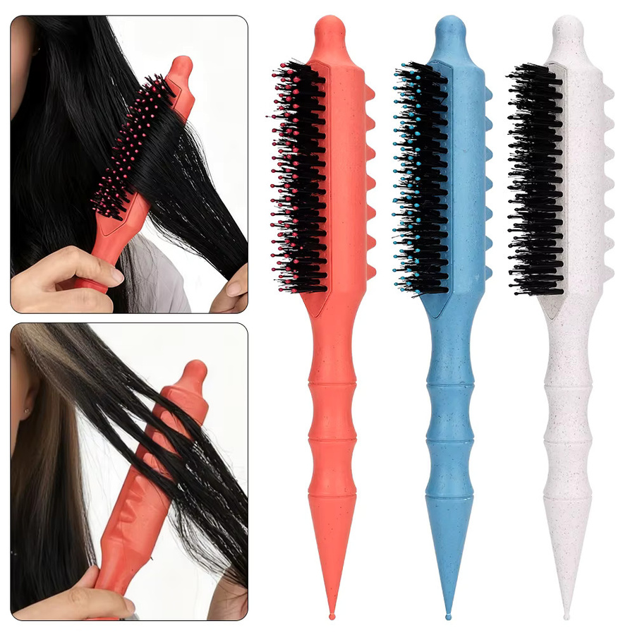Volumenbürste mit Nylonborsten, Lockenroller-Kamm, Unisex - Bild 3