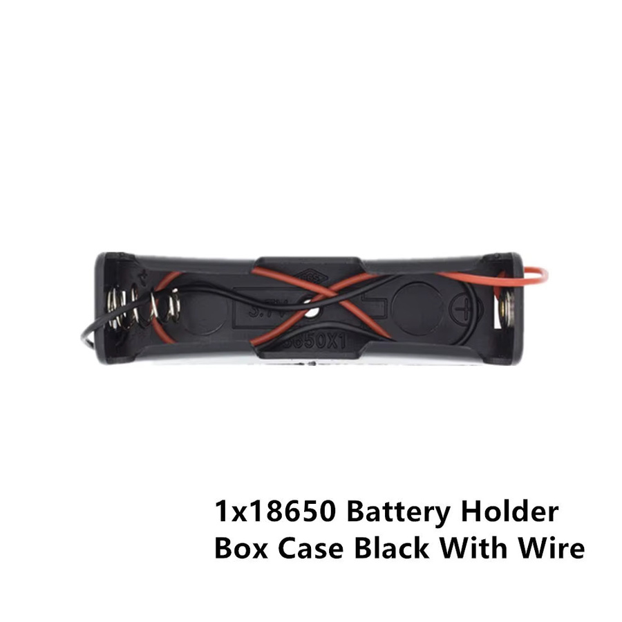 SONGXIN LIGHT Batteriehalterbox aus Kunststoff für AA/18650, Schwarz, mit Kabel und Clip für 3,7 V/1,5 V - Bild 2