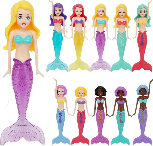 DSUE Meerjungfrau-Wasserspielspielzeug, 4-teiliges Set, Fantasy, Bunt / Mehrfarbig - Bild 1