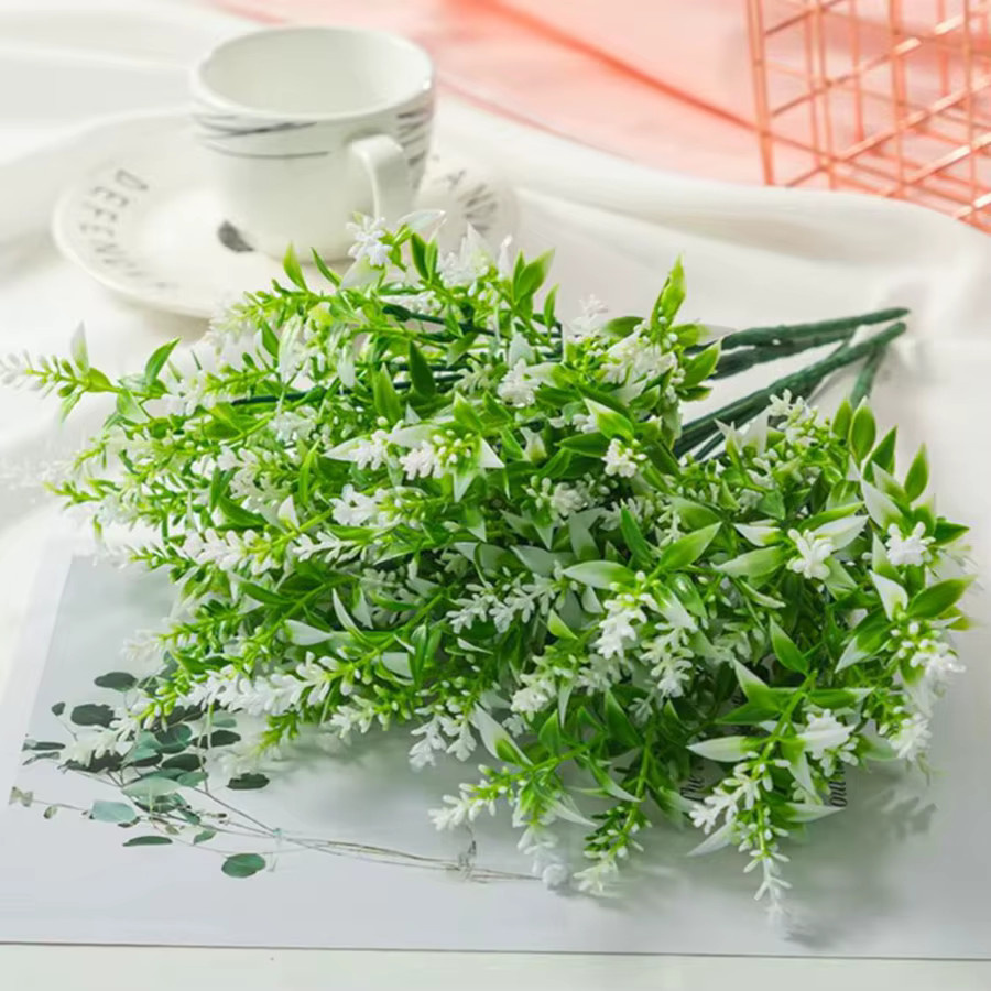 ZQCY Künstlicher Lavendel aus Kunststoff in Lila für Hochzeiten und Garten Dekoration - Bild 2