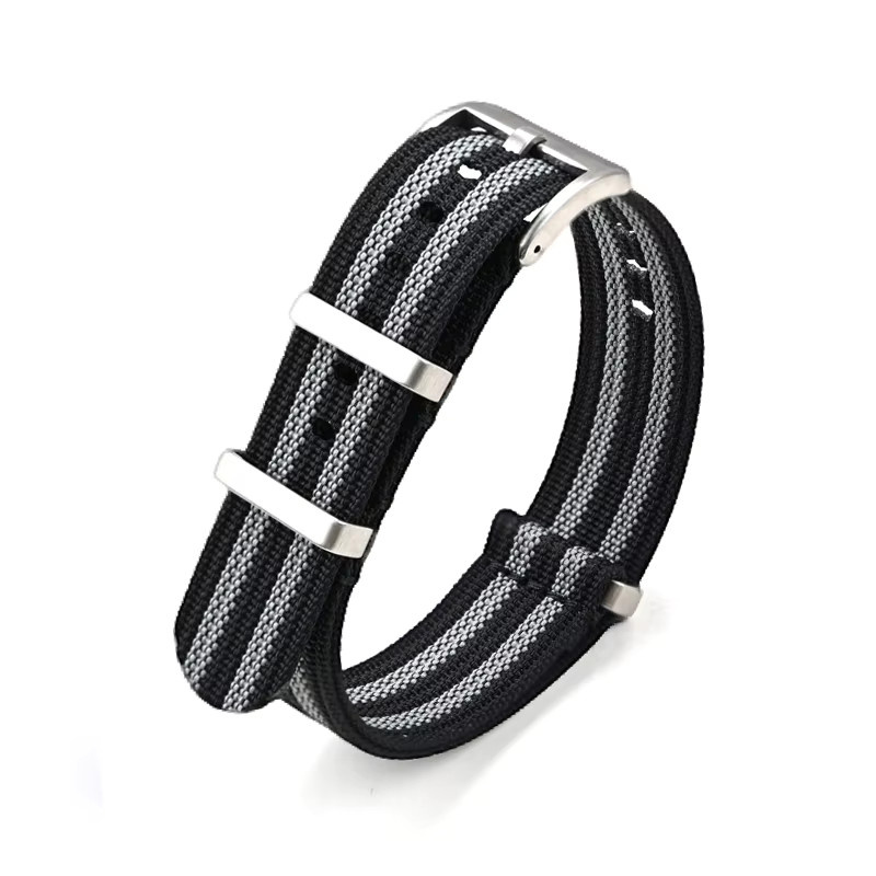 Uhrenarmband Textil/NATO, schwarz, Unisex - Bild 3