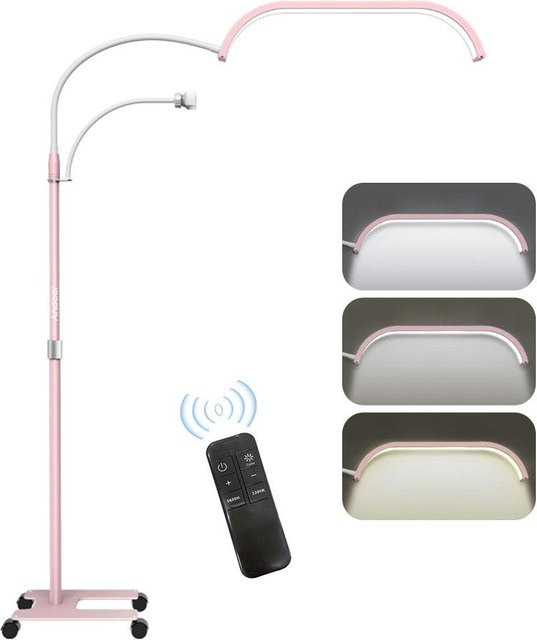 Andoer 30W LED Bodenlampe für Video und Beauty in Rosa, dimmbar, 3200K-5600K - Bild 1