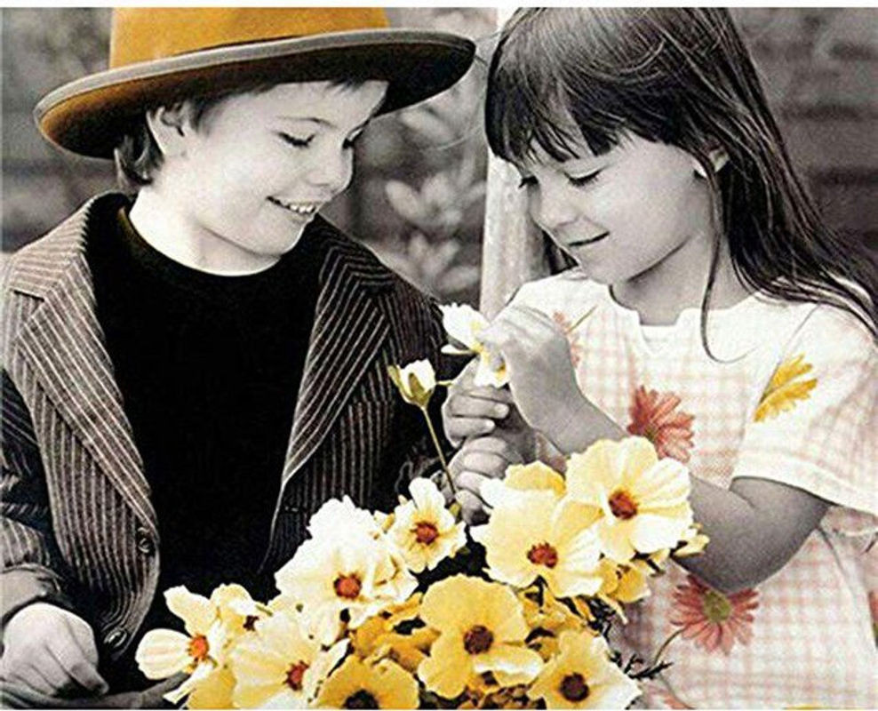 FIYO Diamond Painting Set für Kinder mit floralem Motiv, Mehrfarbig, B/H: 30 x 30 cm - Bild 1
