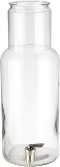 APS Glas mit Zapfhahn, transparent, L: 17 cm, B: 21 cm, Ø: 17 cm, H: 46 cm - Bild 1