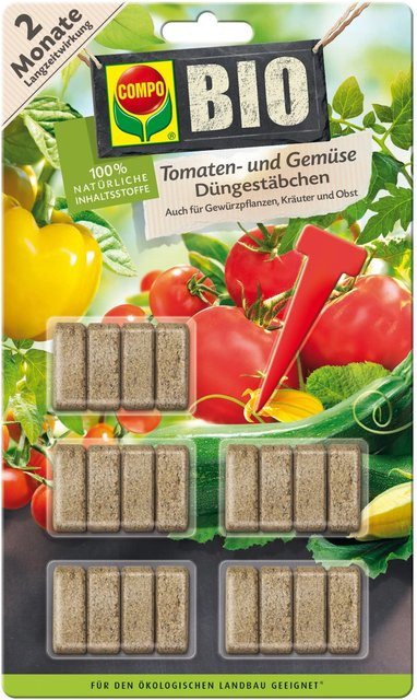 Compo Bio Bio Düngestäbchen für Tomaten, Gemüse, Obst, Gewürze und Kräuter, 20 Stück - Bild 1