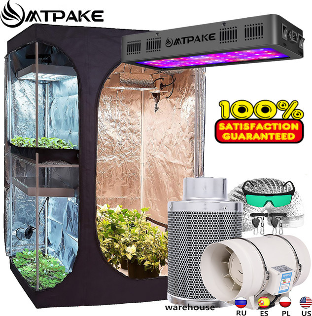 Growbox LED-Wachstumslicht Set für den Innenanbau in Schwarz - Bild 1