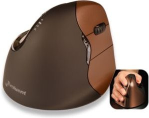 Bakker Elkhuizen Evoluent4 Small Wireless Vertikalmaus für Rechtshänder in Schwarz und Braun mit 6 Tasten und USB oder Bluetooth Verbindung - Bild 2