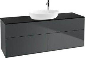 V&B Waschtischunterschrank Finion in Blau lackiert, Breite: 160 cm, Tiefe: 50,1 cm - Bild 1