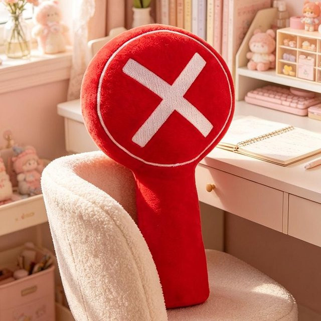 Yiran toy Richtig Falsch Symbol Schild Plüschkissen Kuscheltier, Grün Rot, ab 14 Jahren - Bild 1