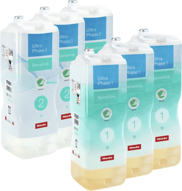Miele UltraPhase Sensitive 1 und 2 Waschmittel-Set mit 6 Flakons - Bild 1