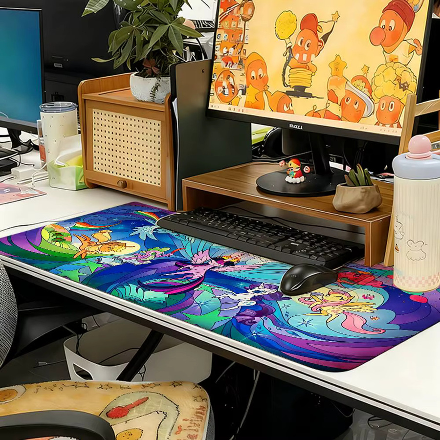 KAYOU Klassisches Mauspad My Little Pony Design in Multicolour als große Schreibtischunterlage für Laptop und Tastatur - Bild 3