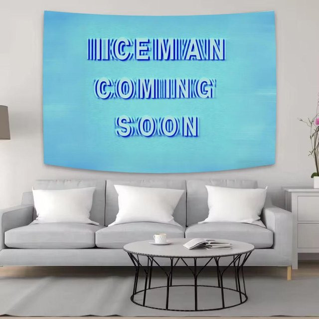 Iceman Bald Kommt Wandteppich Drake Album Wandkunst in Blau, B/H: 120 x 180 cm - Bild 1