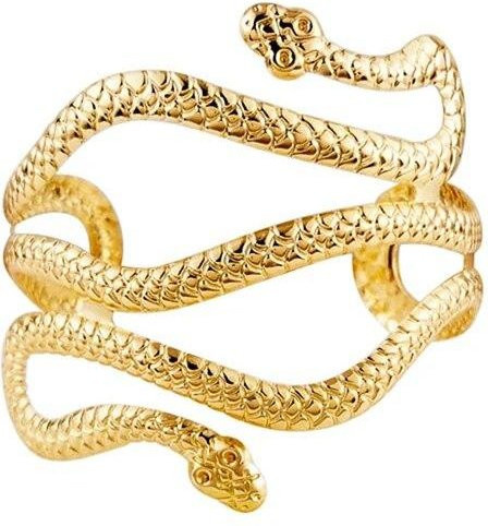 Armreif Zinklegierung, Gold, Damen, Schlangenanhänger - Bild 1
