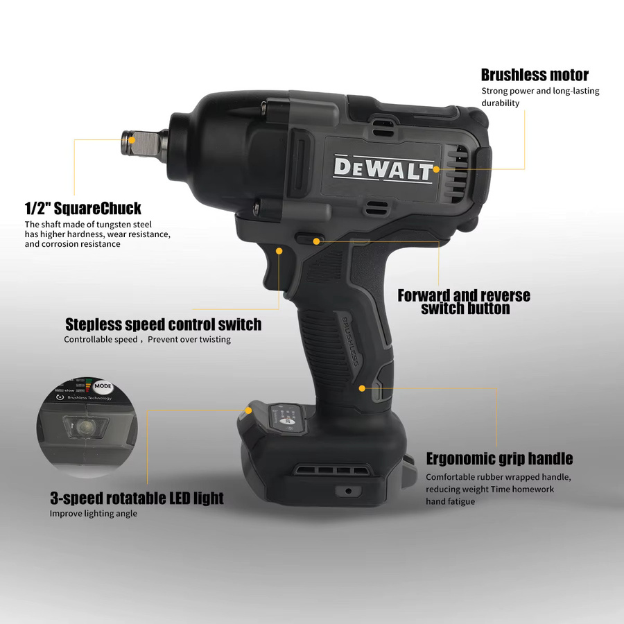 DeWalt DCF99M Hochleistungs-Akku-Schlagschrauber bürstenlos 20V ohne Akku und Ladegerät - Bild 2