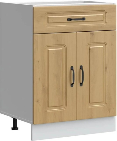 vidaXL Küchenunterschrank Kalmar in Artisan-Eiche, braun, B/T/H: 60,0 x 46,0 x 81,5 cm