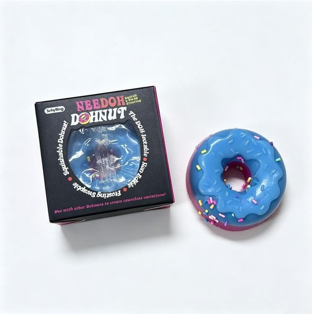 Needoh Donut-Glasur Swapple Donut, Gefülltes Fidget Sensorisches Spielzeug, gray - Bild 1