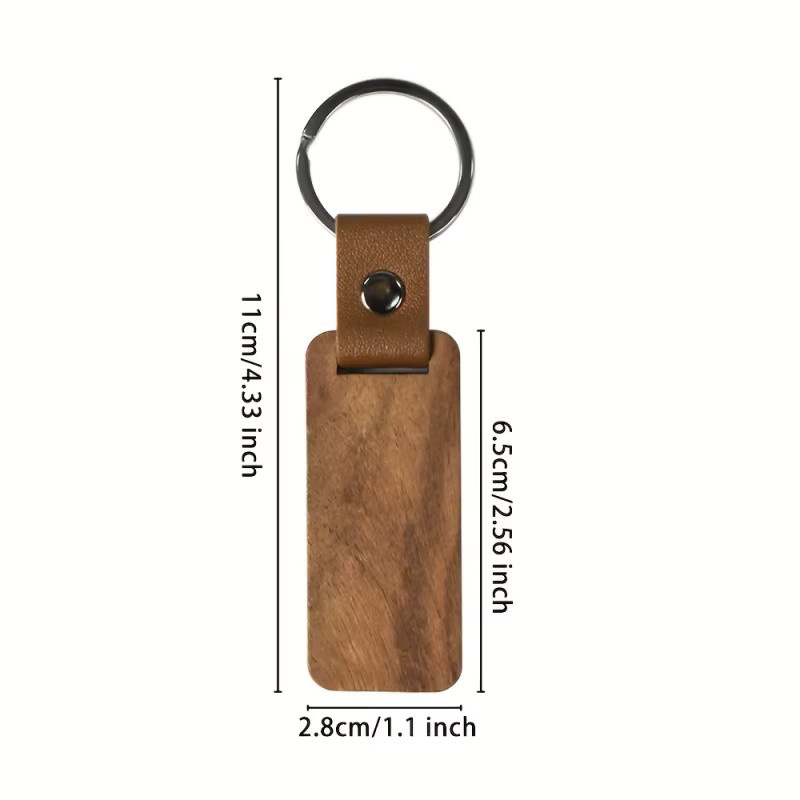 DUTRIEUX Schlüsselanhänger Holz, Lederband, Unisex - Bild 2