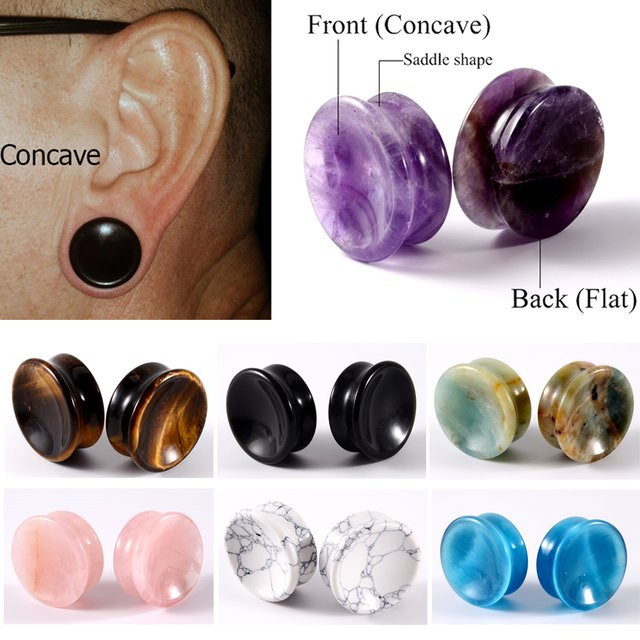 Dreamlee Ohrstecker, Amethyst Tigerauge Howlite Kristall, Bunt, Unisex - Bild 1