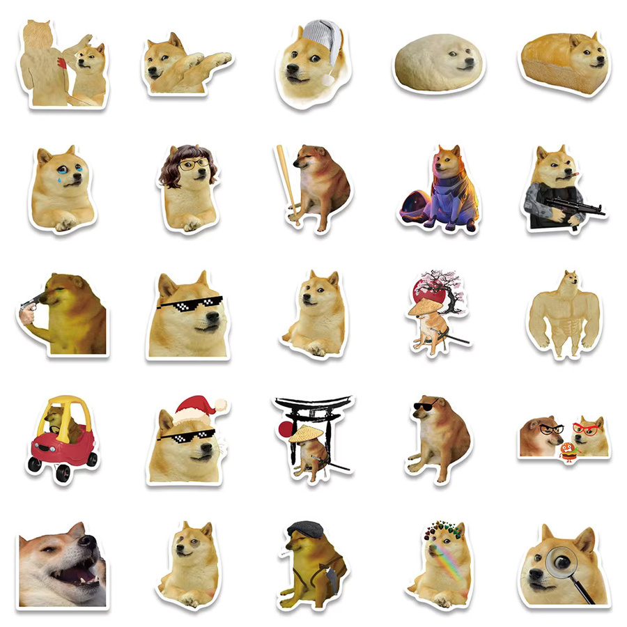 Charile Cartoon-Hunde-Meme-Aufkleber, 10-teiliges Set, multicolour - Bild 3