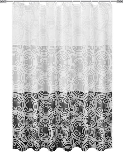 Acus Duschvorhang aus PEVA in Beige oder Grau, wasserdicht, Höhe: 180 cm - Bild 1