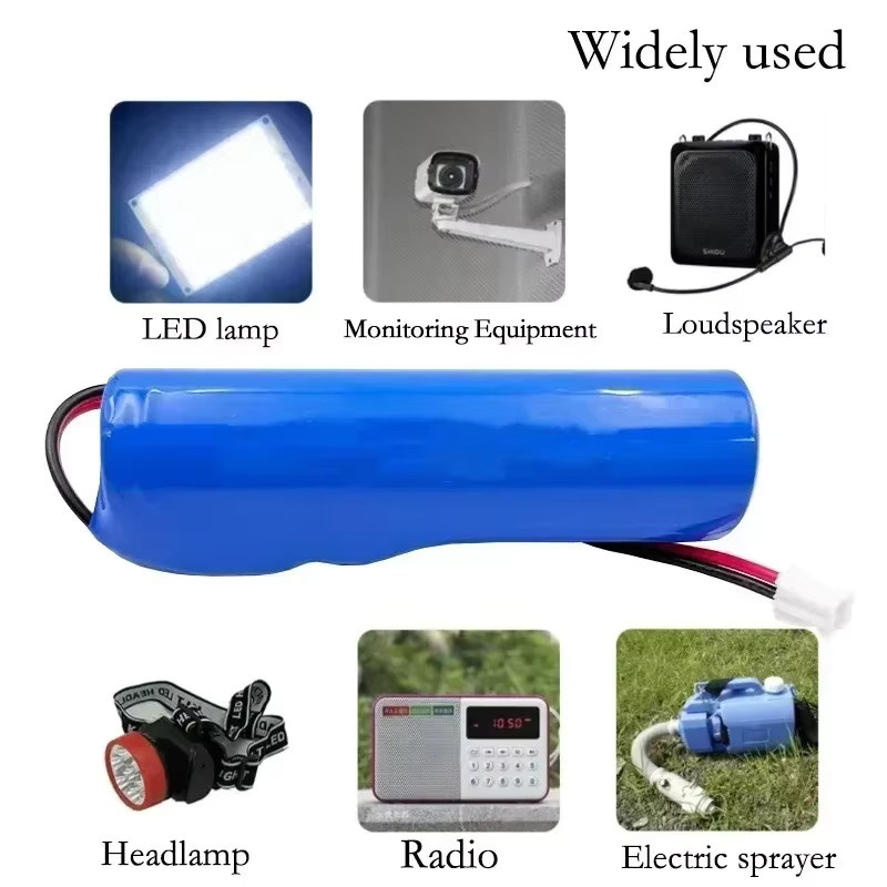 SUYIJIA 18650 Akku 3,7 V 2600 mAh in Blau mit Bluetooth-Lautsprecher und LED-Licht - Bild 2