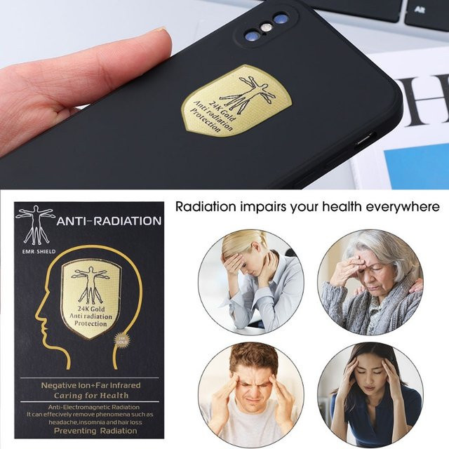 Universal EMF Schutz Aufkleber in Gold für Handy, Laptop und Tablet zur Anti-Strahlung-Abschirmung - Bild 1