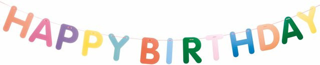 Rico Design Paper Poetry Girlande Happy Birthday Magic Rainbow in Bunt - Bild 1