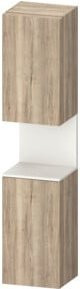Duravit Hochschrank Qatego in Braun mit 2 Türen und Glasfronten, B/T/H: 40 x 36 x 176 cm - Bild 1