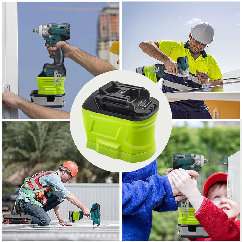 Adapter-Konverter für Ryobi 18V Li-Ionen-Akkus kompatibel mit Makita und Milwaukee 18V Elektrowerkzeugen - Bild 4