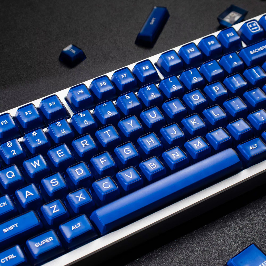 Venit Keys Klein Blue Translucente Double-Shot Tastenkappen im SA-Profil für mechanische Tastaturen mit MX-Schaltern, Farbe: Blau - Bild 2